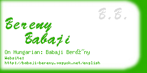 bereny babaji business card